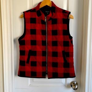 Buffalo plaid vest